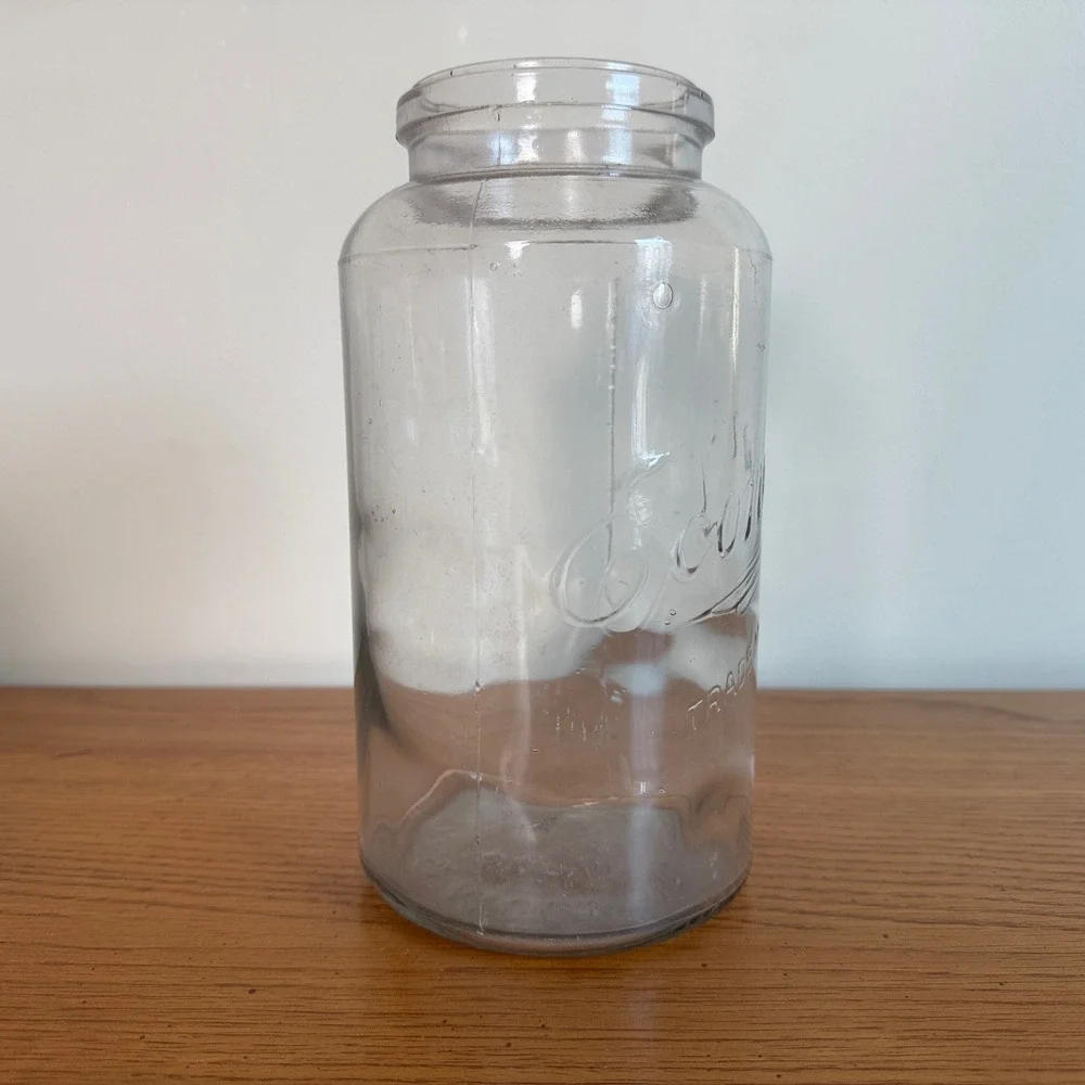 ECONOMY KERR Antique‎ Canning Jar Clear Glass Quart Jar Made in Portland, Oregon
